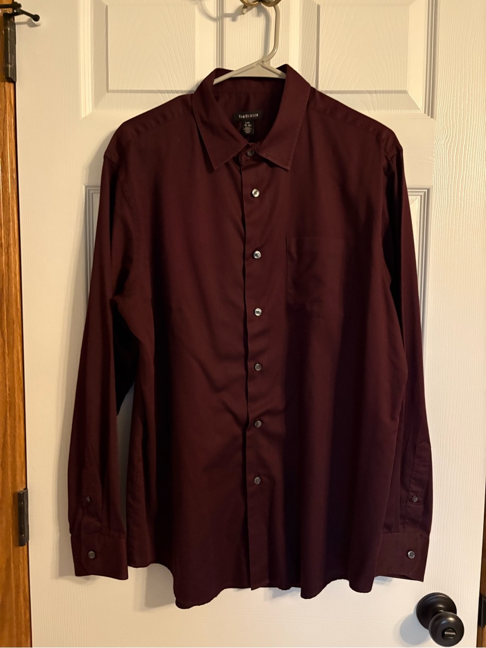 Van Heusen Men's Long-Sleeve Dress Shirt - Deep Wine